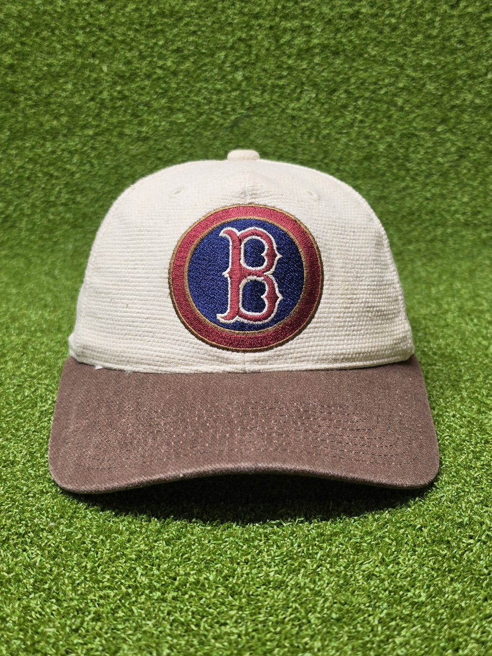 Vintage American Needle Boston Red Sox Strapback Hat Rare Find Weaved Canvas
